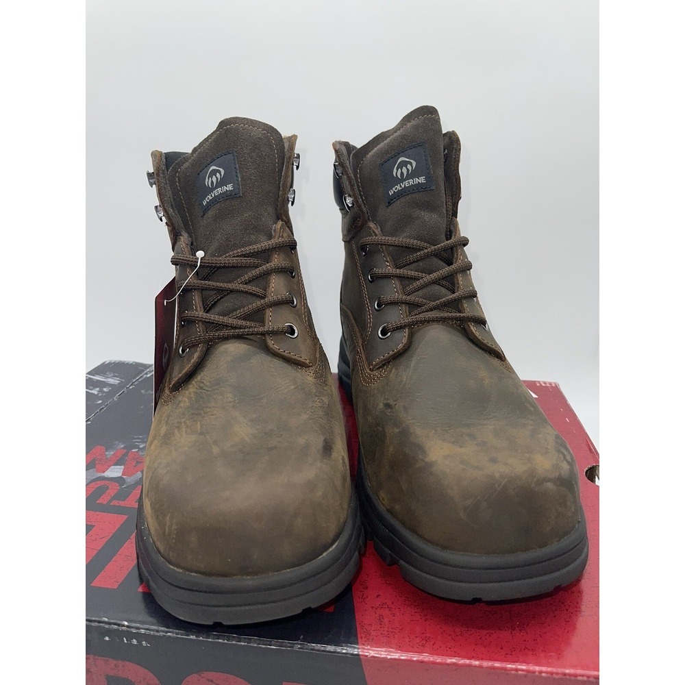 TRIED ON MEN'S WOLVERINE W231123 Carlsbad 6" BROWN BOOTS 12EW STEEL TOE - Picture 3 of 9
